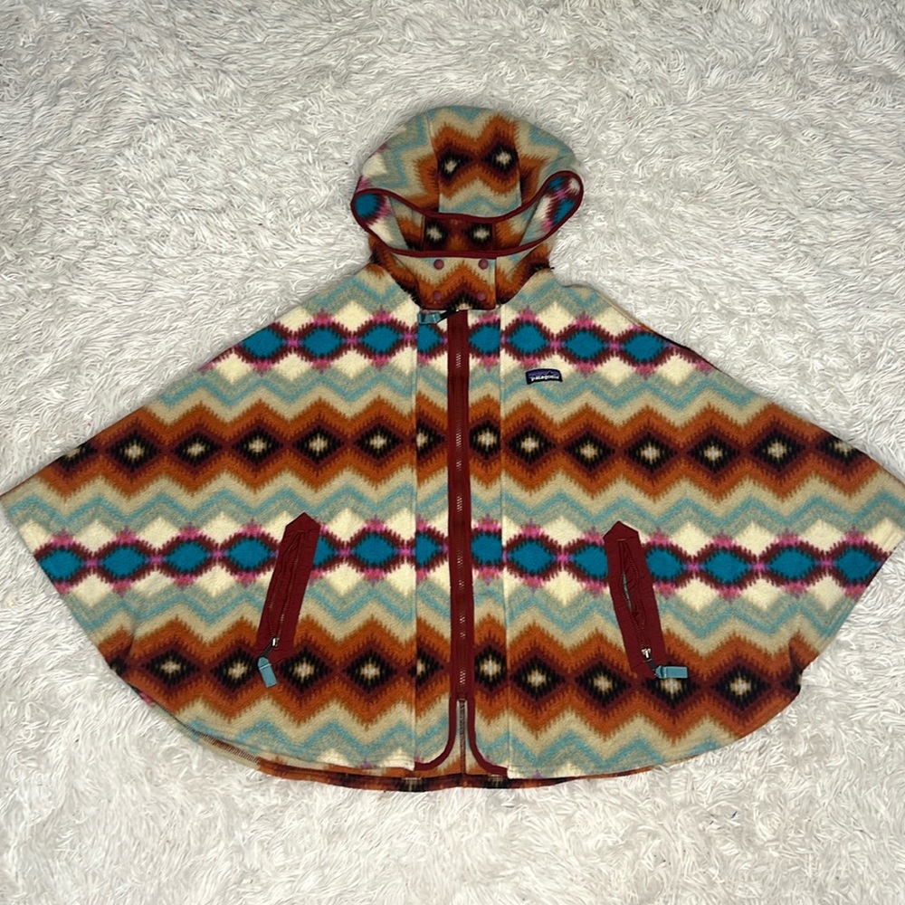 Patagonia Limited Edition Cinder Red Synchilla Poncho